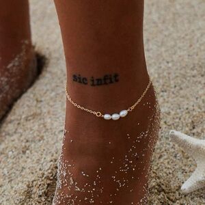 18K Gold Plated Freshwater Pearl Anklet